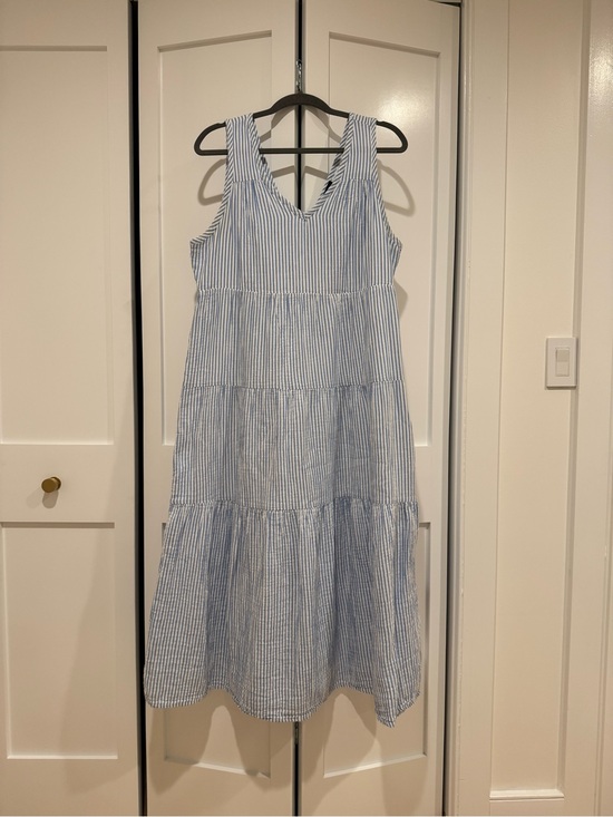 Quince Dresses & Skirts - Quince Blue and White Striped Sundress